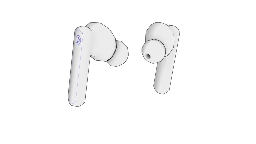 【3Dモデル】ワイヤレスイヤホン