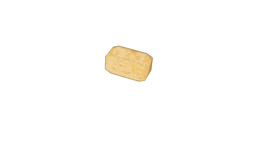 【3Dモデル】卵焼き　厚焼き玉子