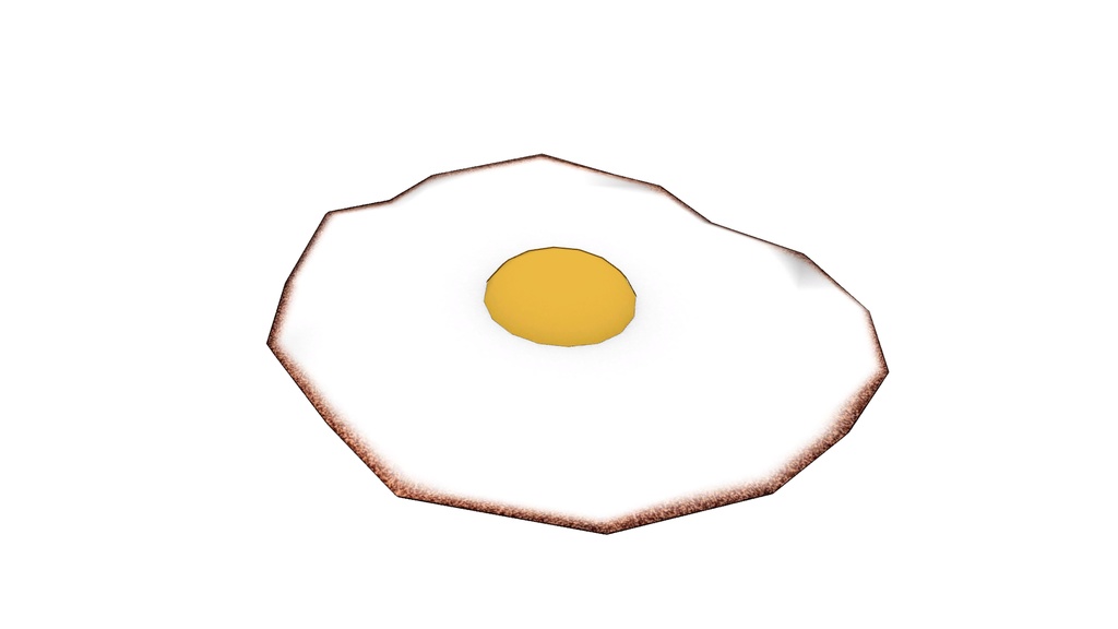 【3Dモデル】目玉焼き