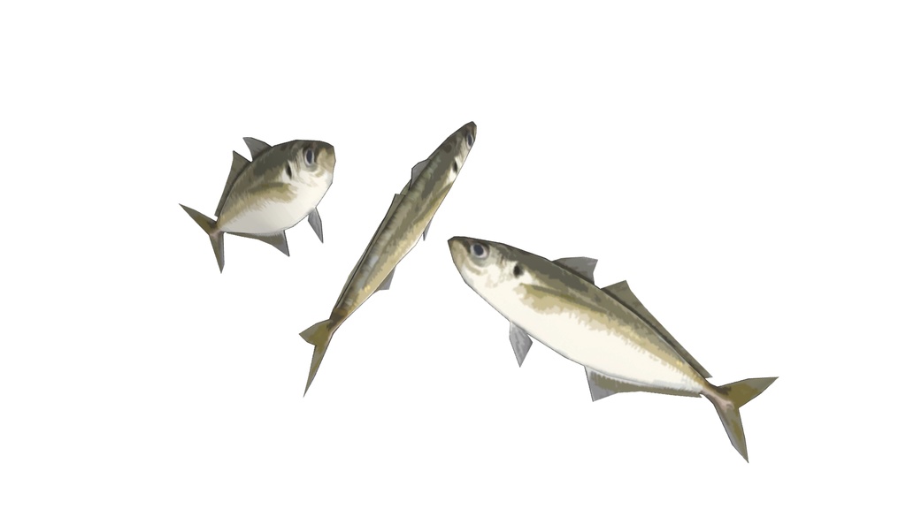 【3Dモデル】鯵 魚
