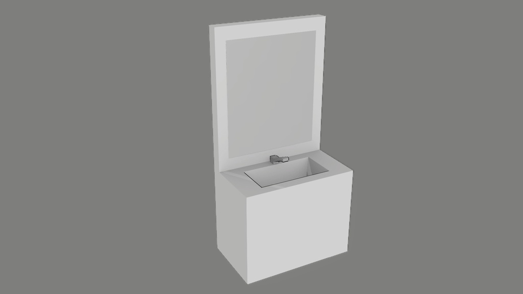 【3Dモデル】洗面台 学校等