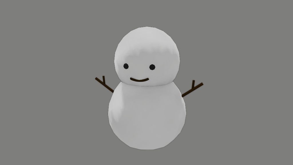【3Dモデル】雪だるま スノーマン