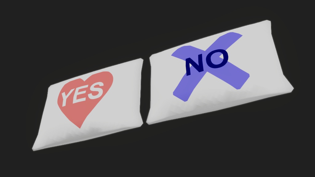 【3Dモデル】YES NO枕  ラブピロー