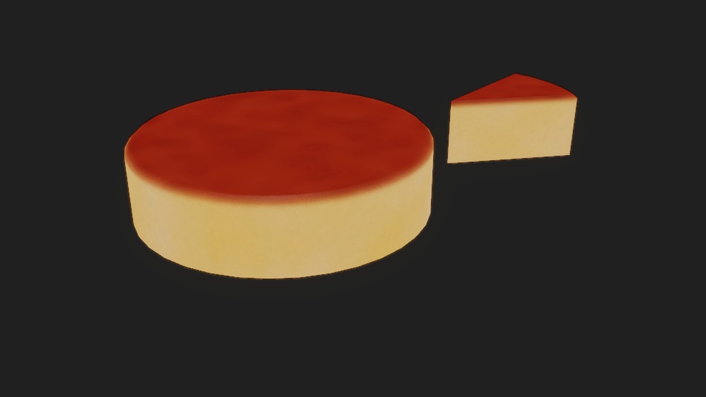 【3Dモデル】チーズケーキ カット・ホール有り