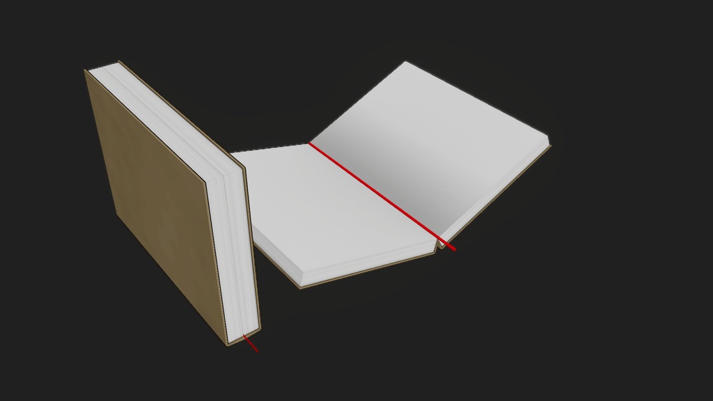 【3Dモデル】文庫本 ボーンによる開閉可能