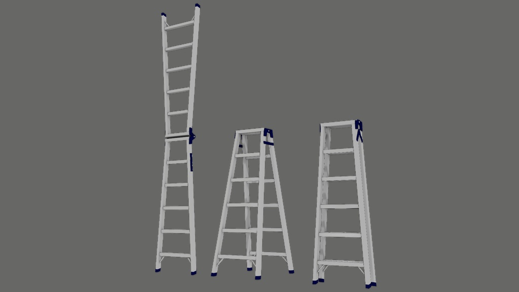 【3Dモデル】脚立 梯子兼用 3パターン有り