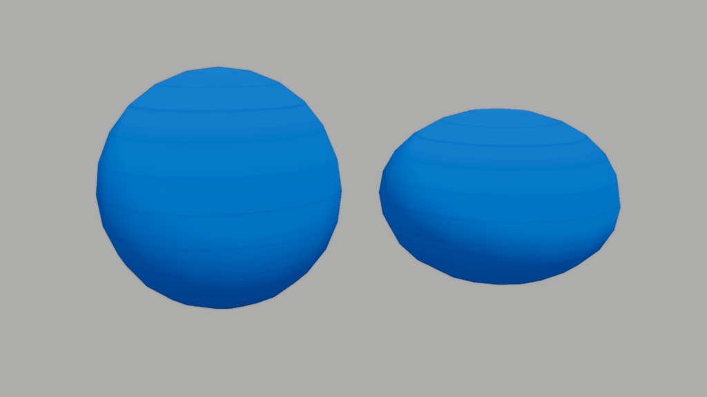 【3Dモデル】バランスボール シェイプキーで変形可能