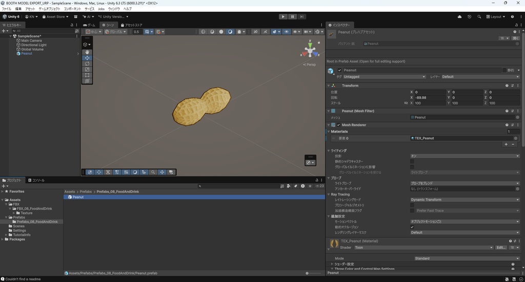 【3Dモデル】落花生 ピーナッツ