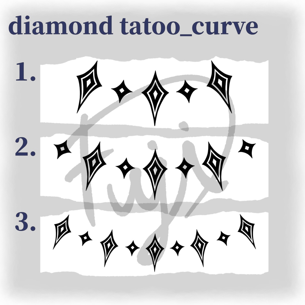 【無料】diamond tatoo タトゥーテクスチャ