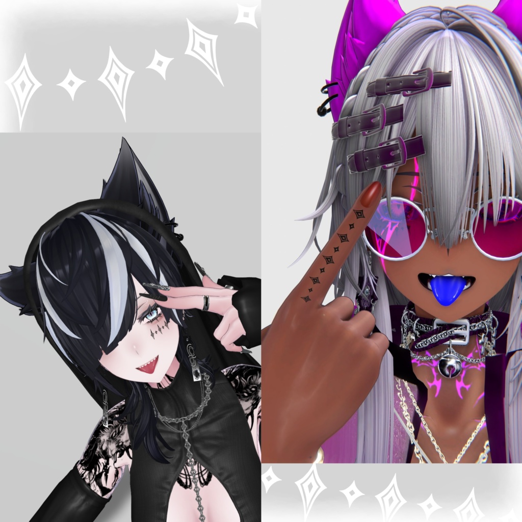 【無料】diamond tatoo タトゥーテクスチャ