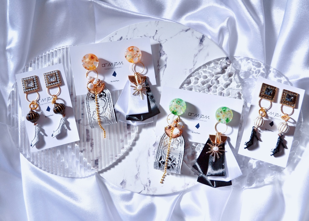 ❖ 【髭切・膝丸】◻︎𝐺𝐸𝑁𝐽𝐼 𝐶𝑜𝑙𝑙𝑒𝑐𝑡𝑖𝑜𝑛◼︎ （2wayピアス／イヤリングセット）