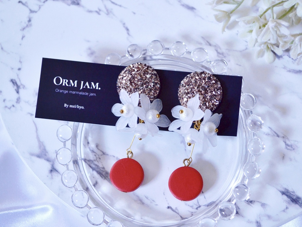 ❖ 【山姥切長義・一文字則宗】花と鉱物(ピアス/イヤリング)