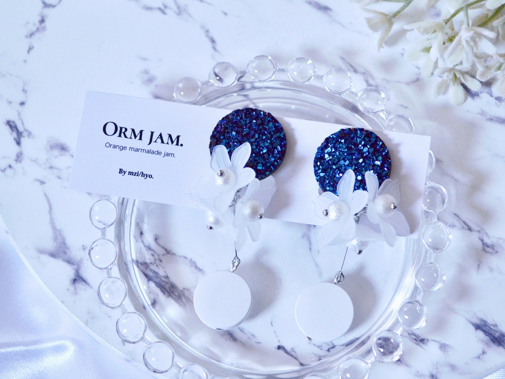 ❖ 【山姥切長義・一文字則宗】花と鉱物(ピアス/イヤリング)