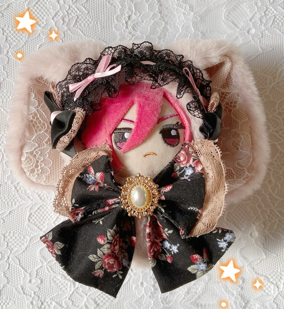 10cmぬい用着ぐるみ ふわふわたれ耳のうさぎちゃん