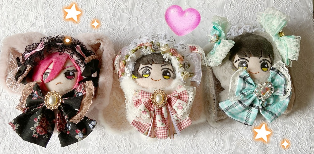 10cmぬい用着ぐるみ ふわふわたれ耳のうさぎちゃん