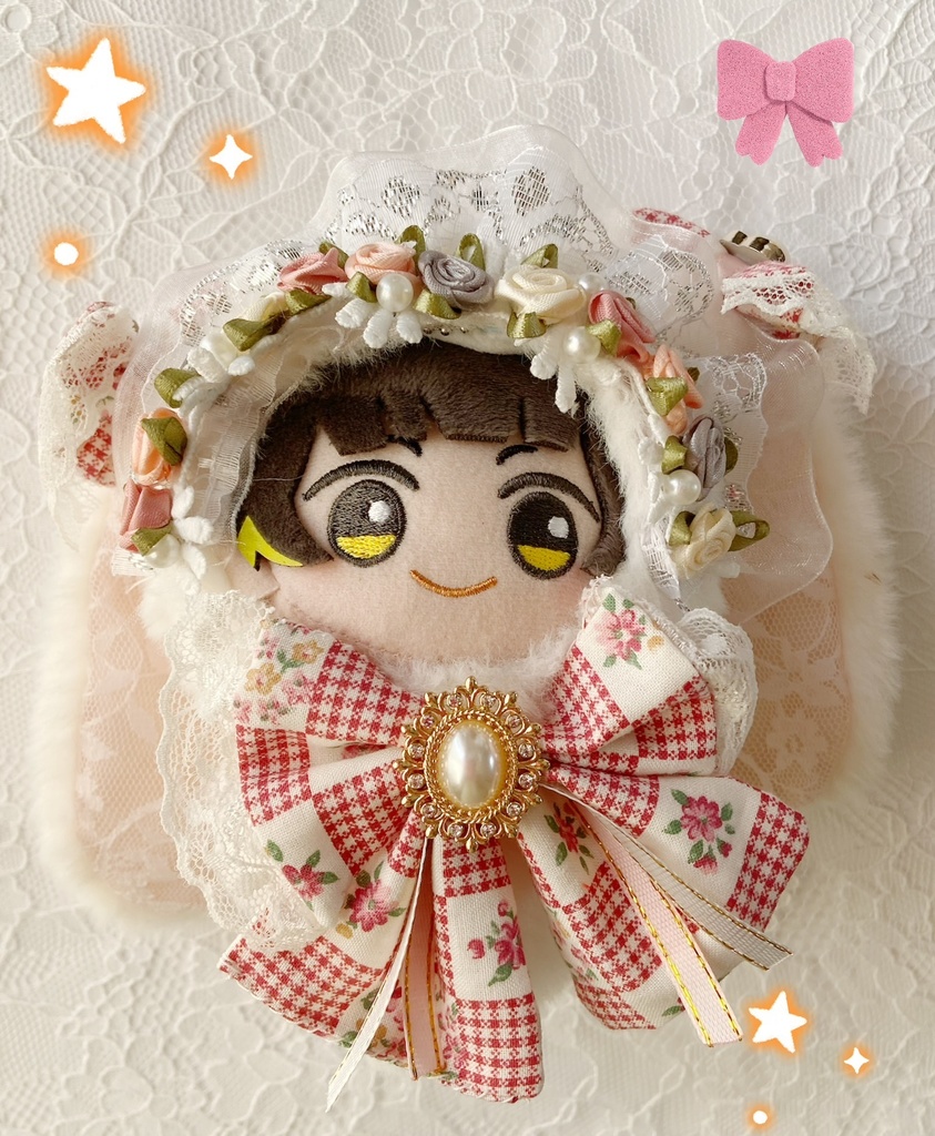 10cmぬい用着ぐるみ ふわふわたれ耳のうさぎちゃん