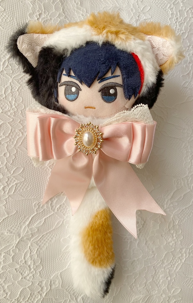 10cmぬい服着ぐるみ しっぽが可愛いねこちゃん