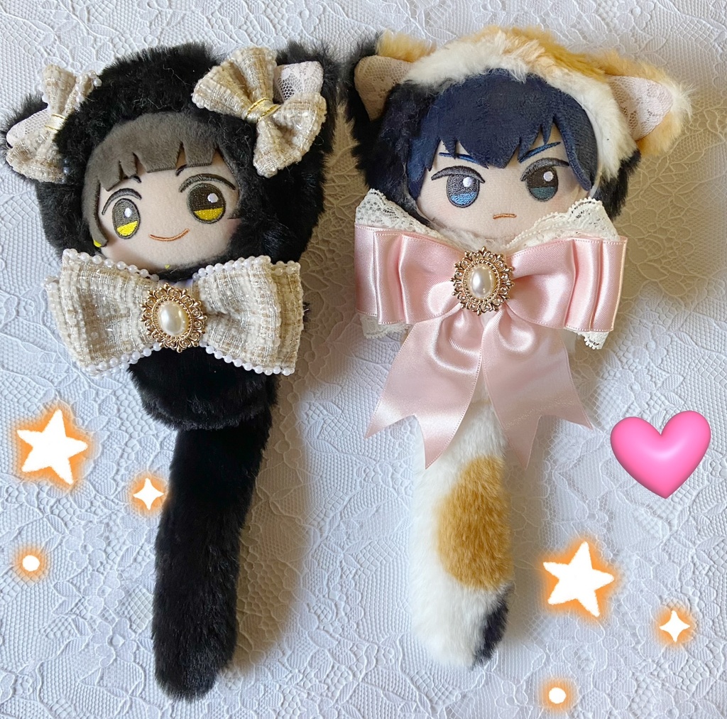 10cmぬい服着ぐるみ しっぽが可愛いねこちゃん