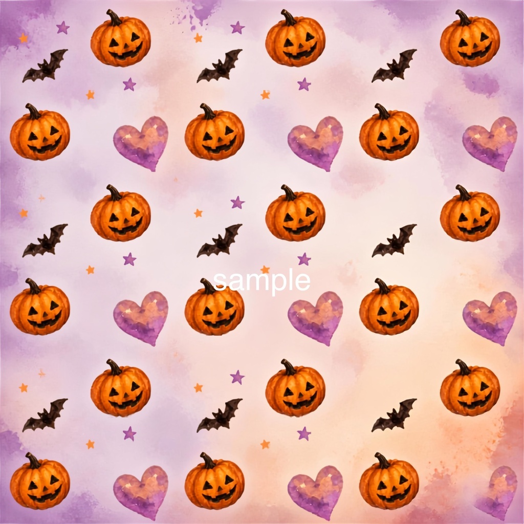 ハロウィン　デジタルペーパー　6色セット