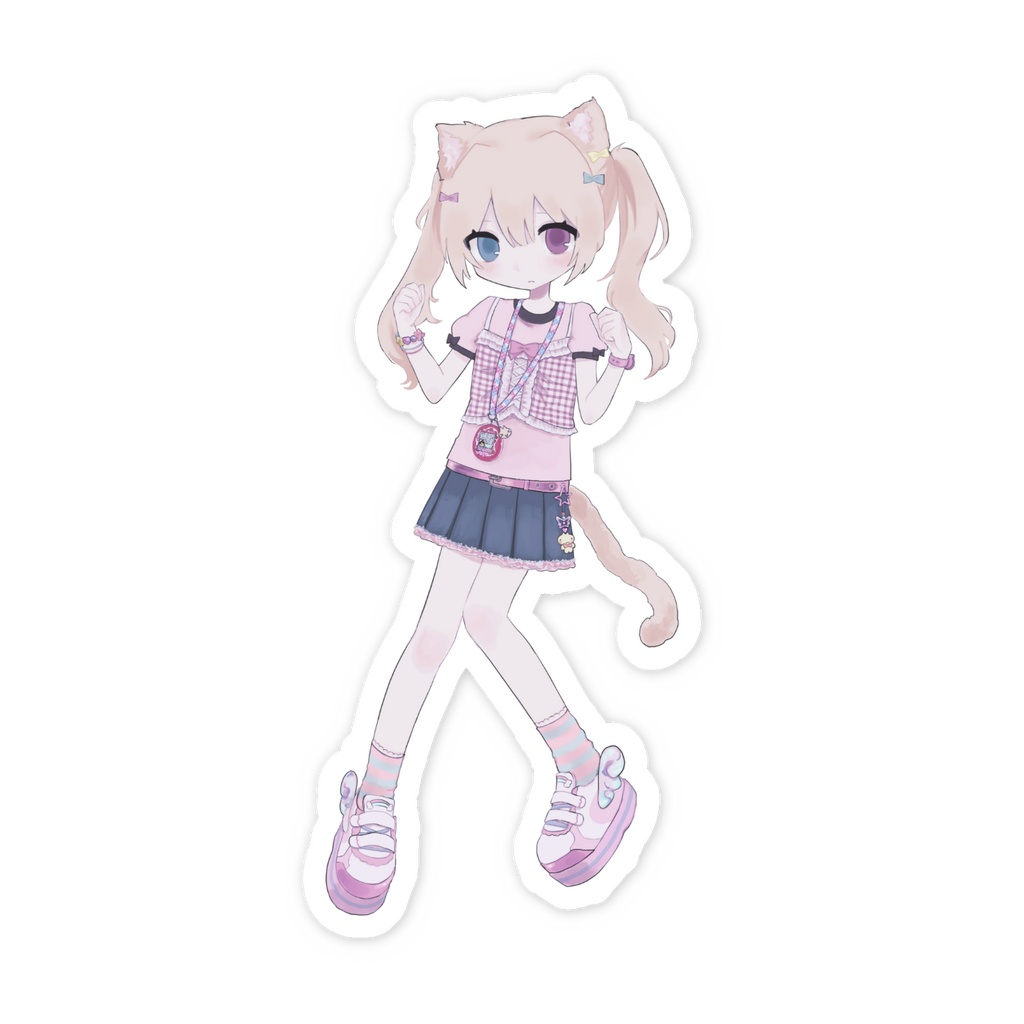 にゃんこまーと 活動1000日記念♡ステッカー