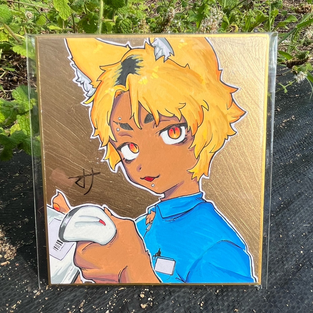色紙　有能店員くん