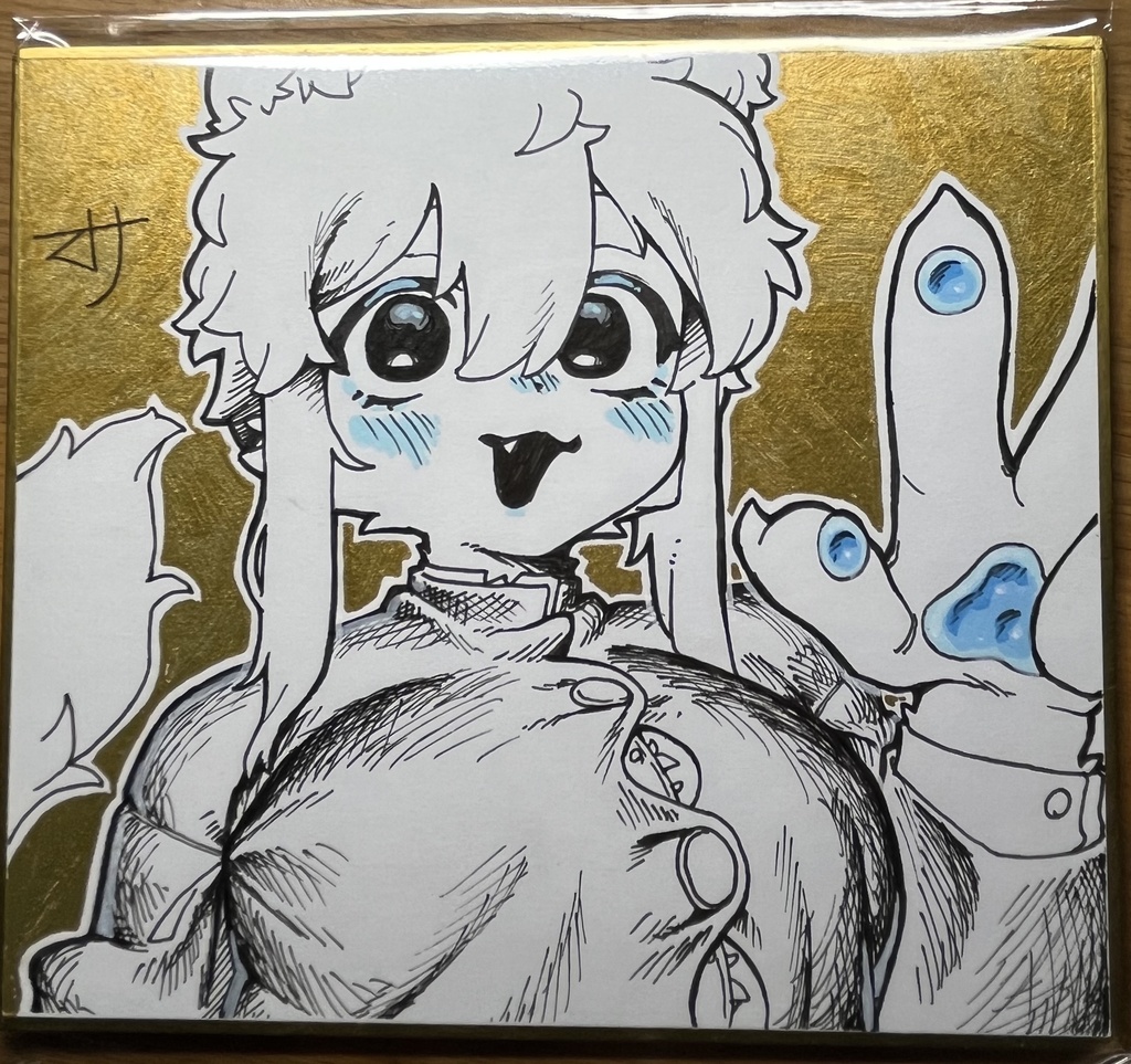 色紙　冬毛くん