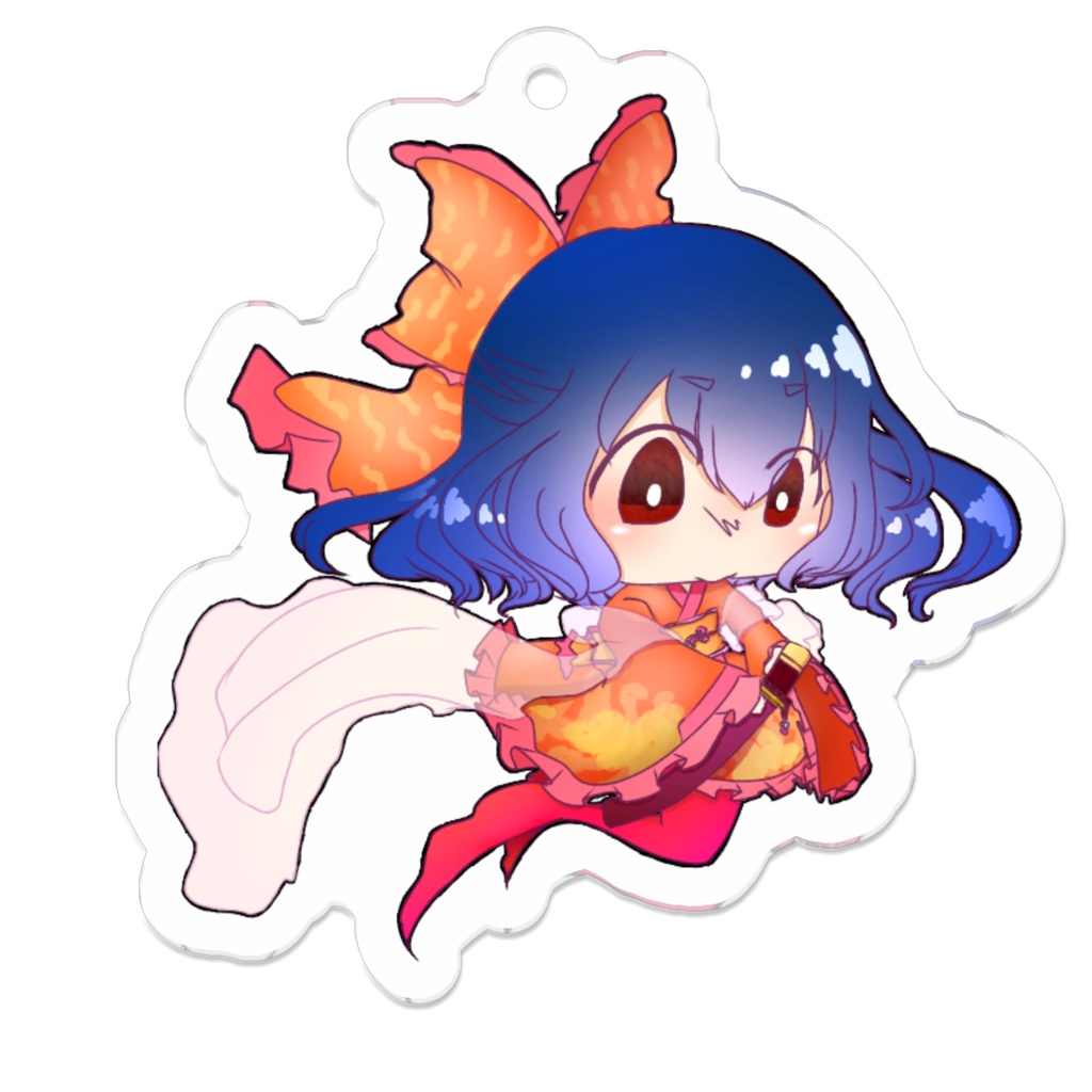 金魚の人魚くゃんのアクリルキーホルダー