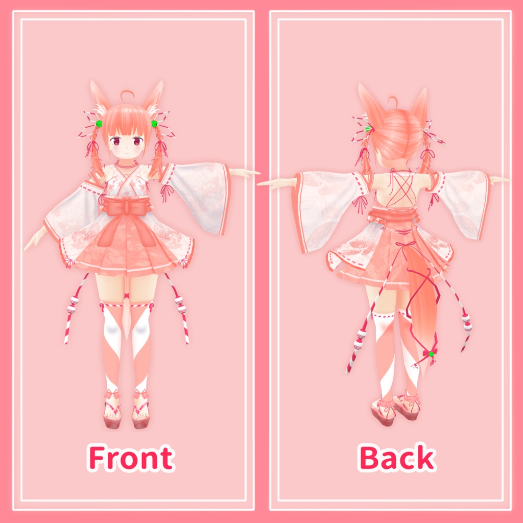 VRChat対応3Dモデル「ゆきたまちゃん」