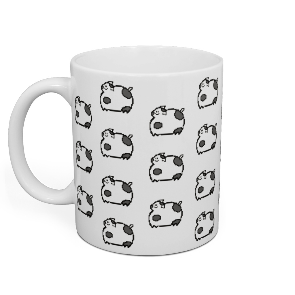 子牛いっぱいマグカップ(ドット絵)