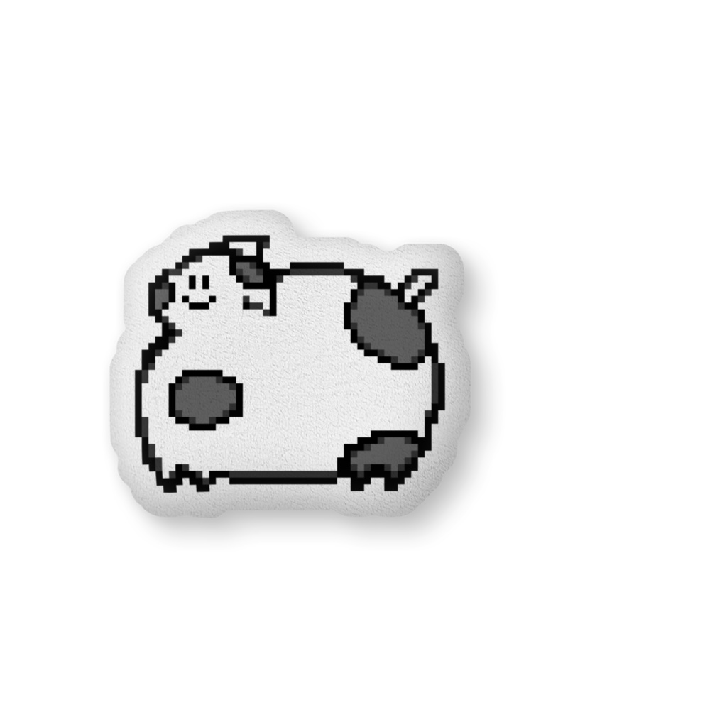 可愛い子牛のふかふかクッション(ドット絵)
