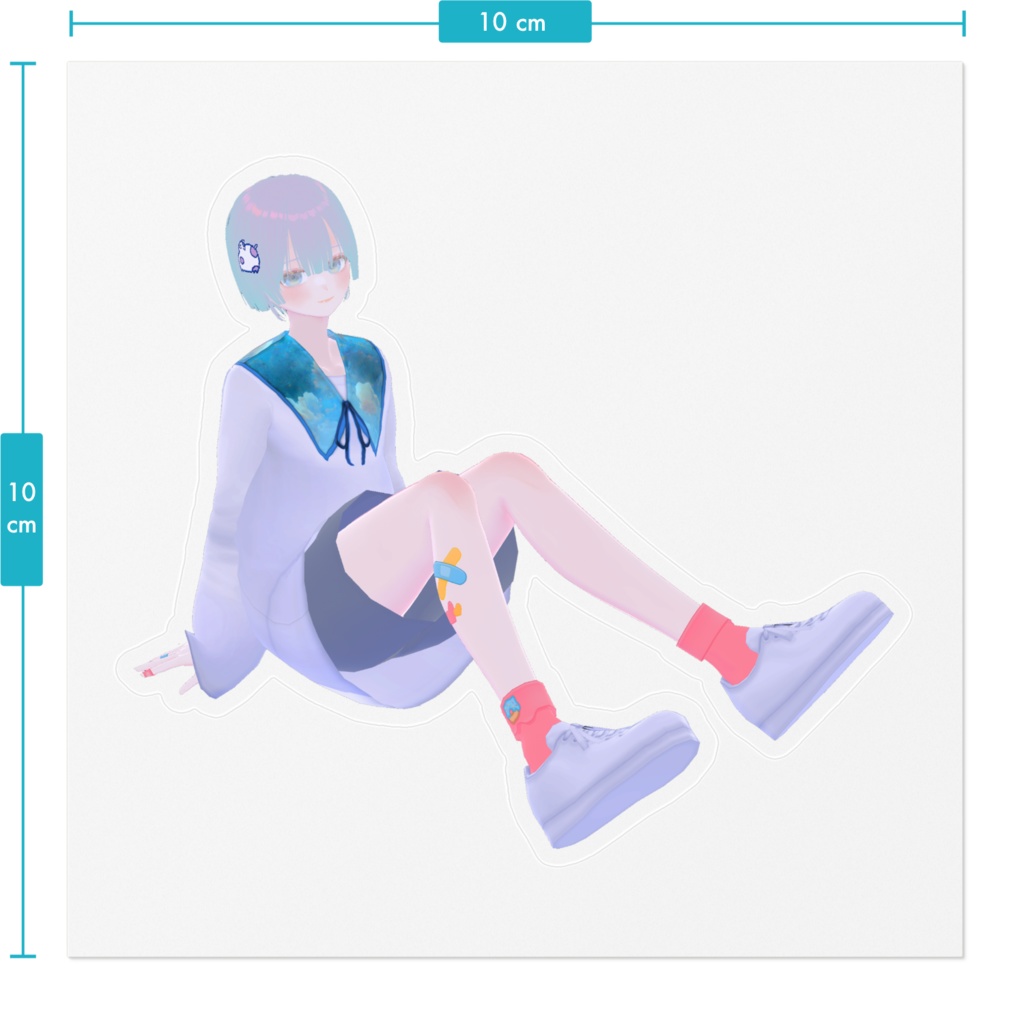 まぁまぁ大きいもぅもぅステッカー