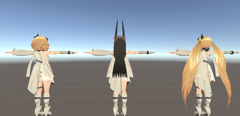 【VRChat想定】ヘアスタイル3点セット☆