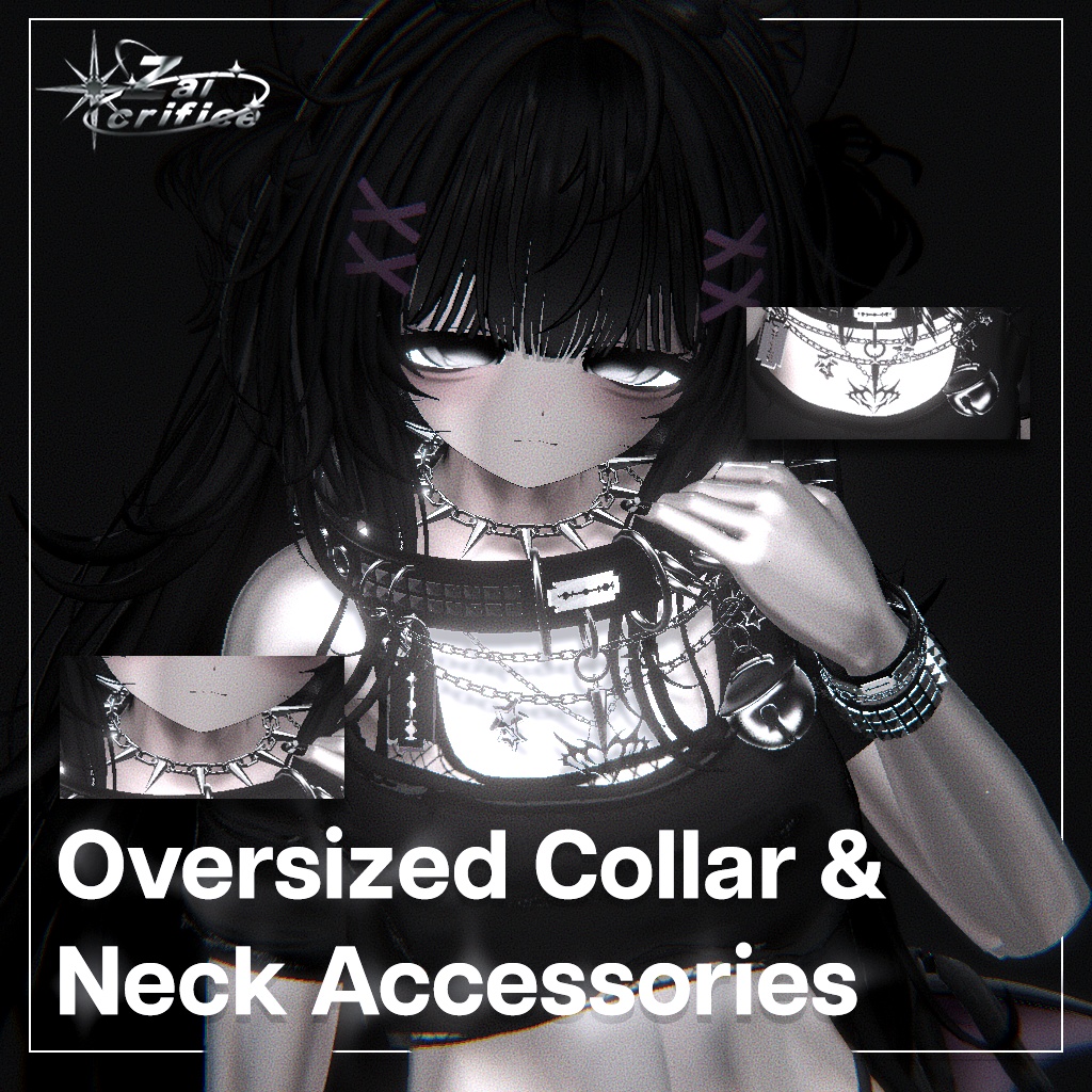 「複数アバター対応」 Oversized Collar & Neck Accessories