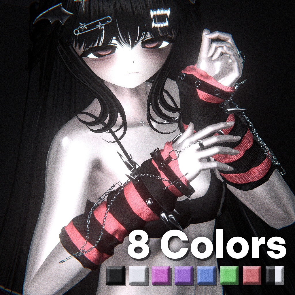 「8アバター対応」 Striped Arm Warmers