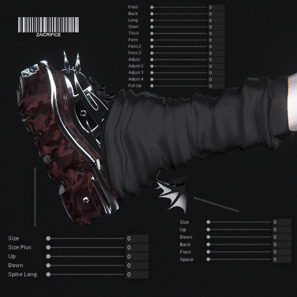 「8アバター対応」 Leg Warmers & Platform Shoes