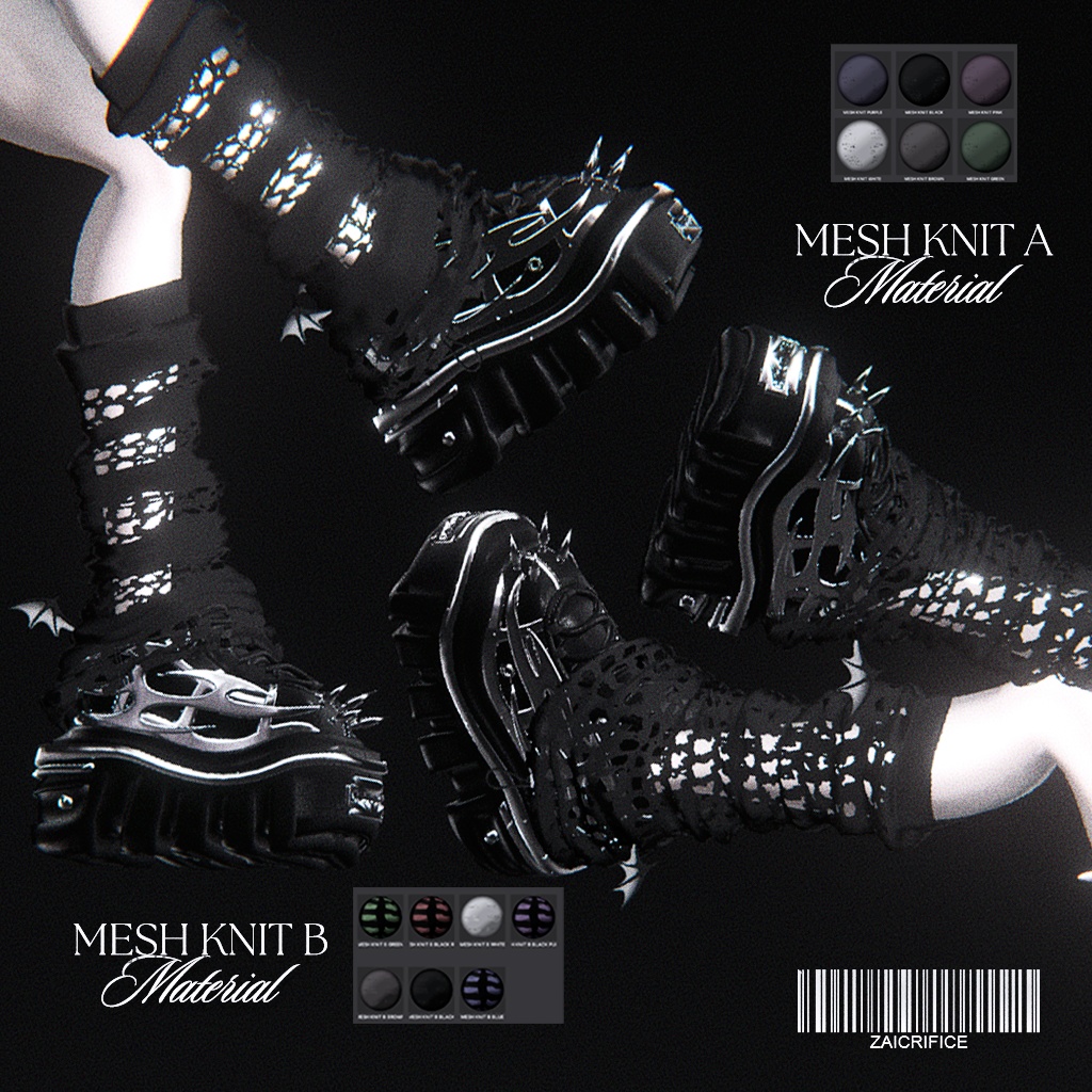 「8アバター対応」 Leg Warmers & Platform Shoes