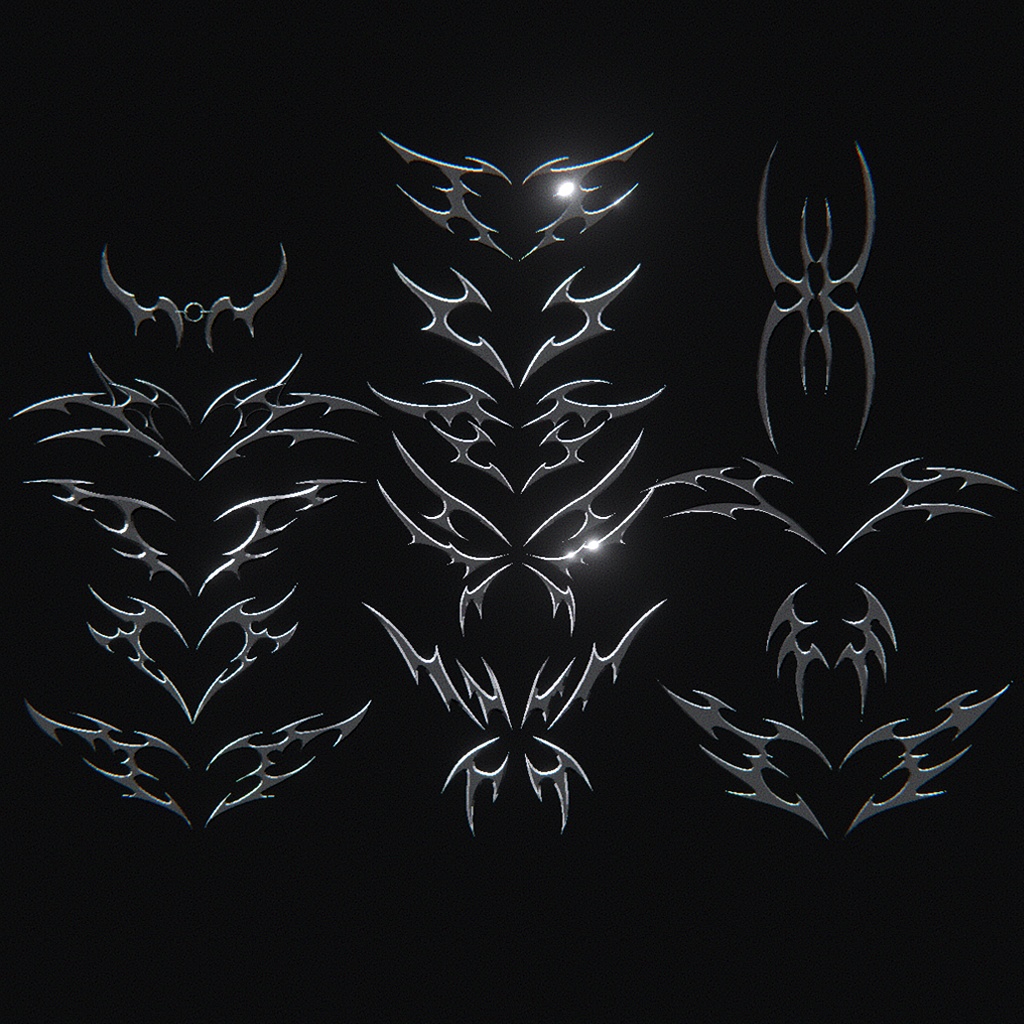 「複数アバター対応」Tribal Hairpins