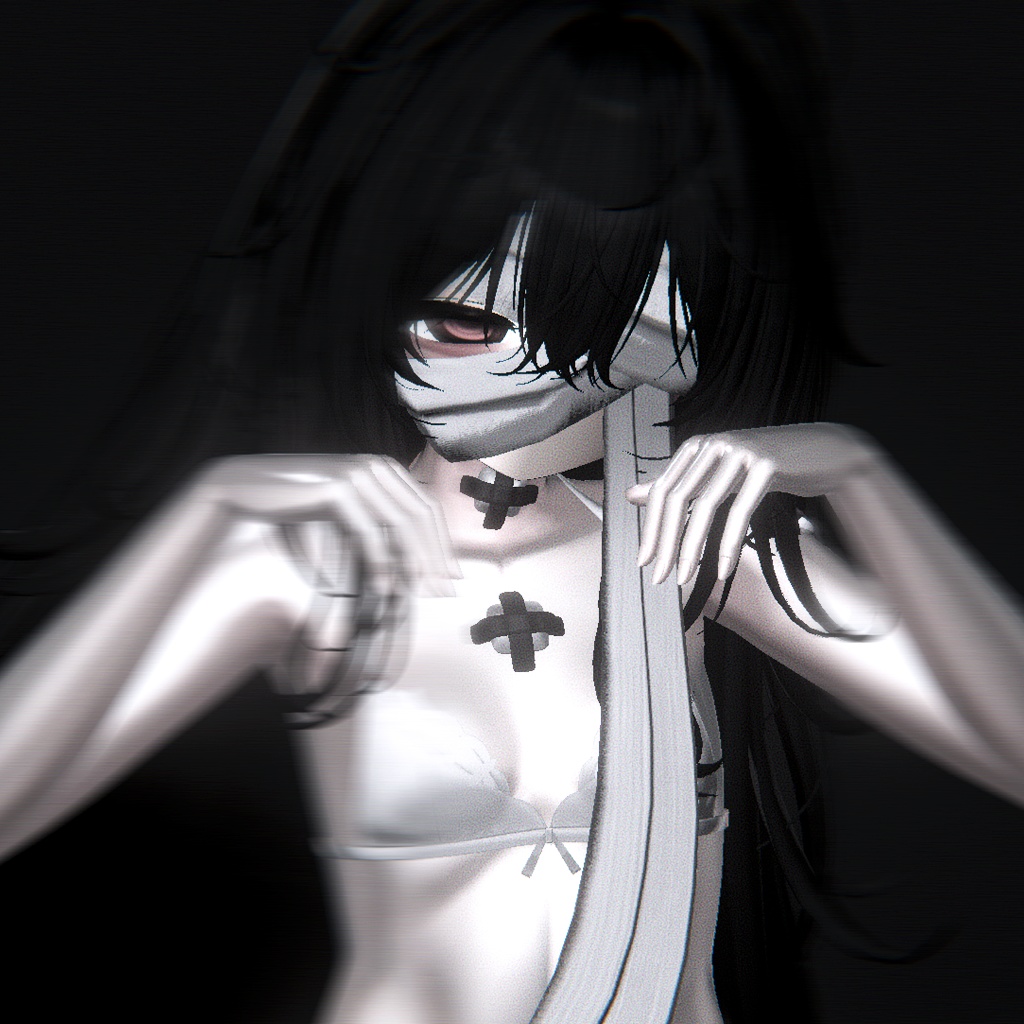 「6アバター対応」 Head Bandages + Bandaid