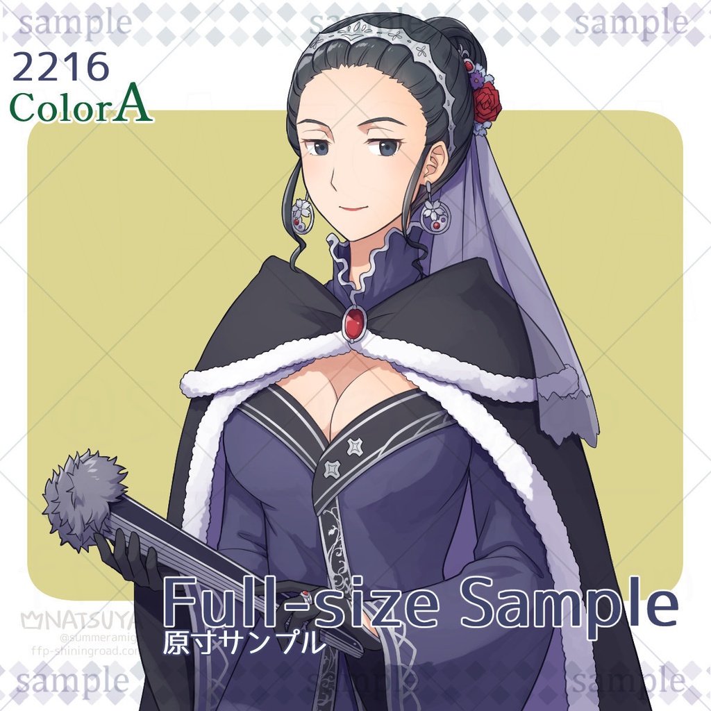 【立ち絵】2216 colorA/B【表情6種】イメージ:女性、中年、女王、王妃