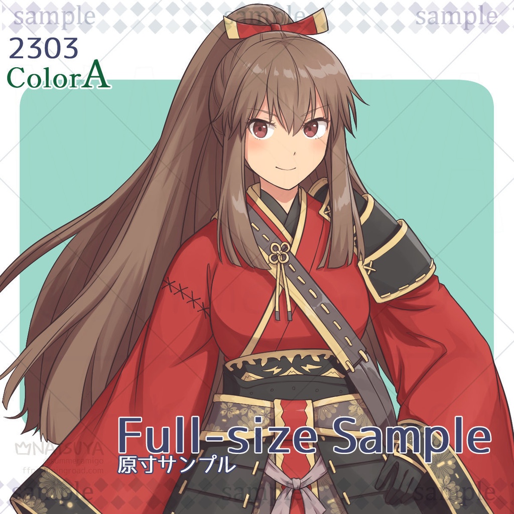 【立ち絵】2303 colorA/B【表情6種】イメージ:女性、侍、武士、剣士