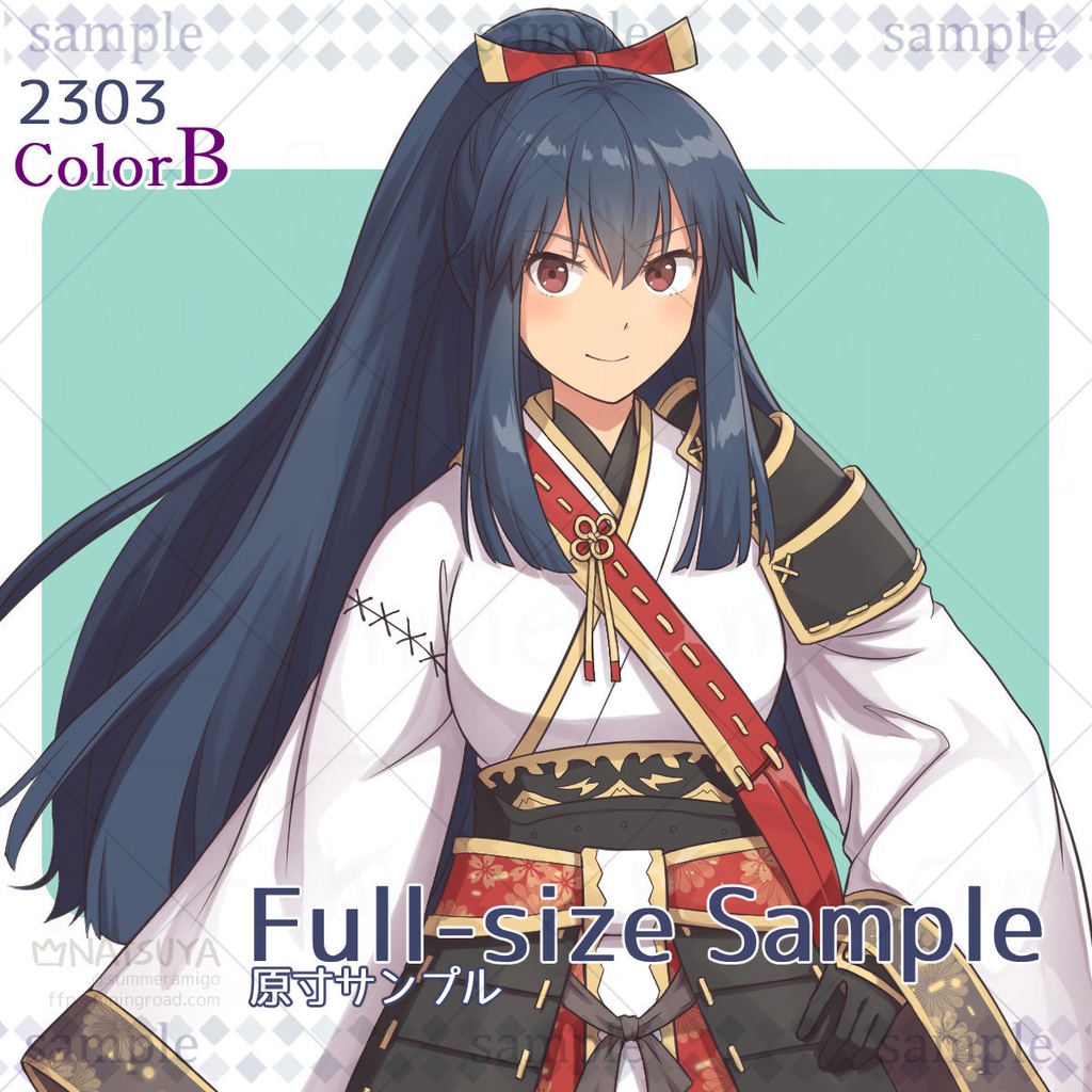 【立ち絵】2303 colorA/B【表情6種】イメージ:女性、侍、武士、剣士