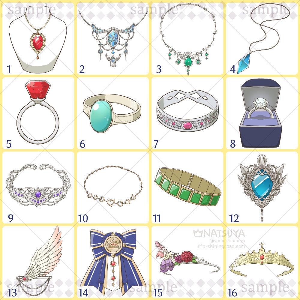 【アイコンセット】2304【16種】アクセサリー