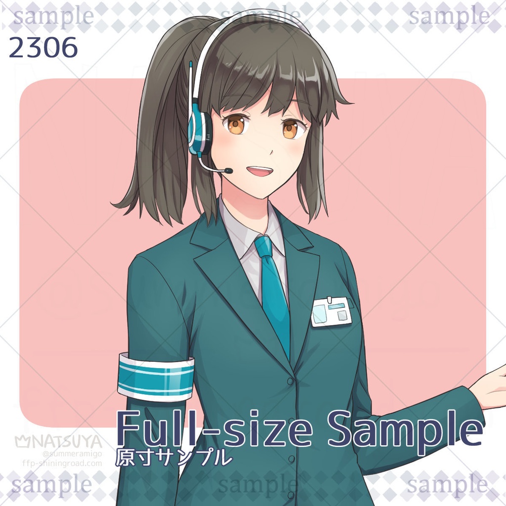 【立ち絵】2306【表情6種】イメージ:女性、ガイド、受付、サポート