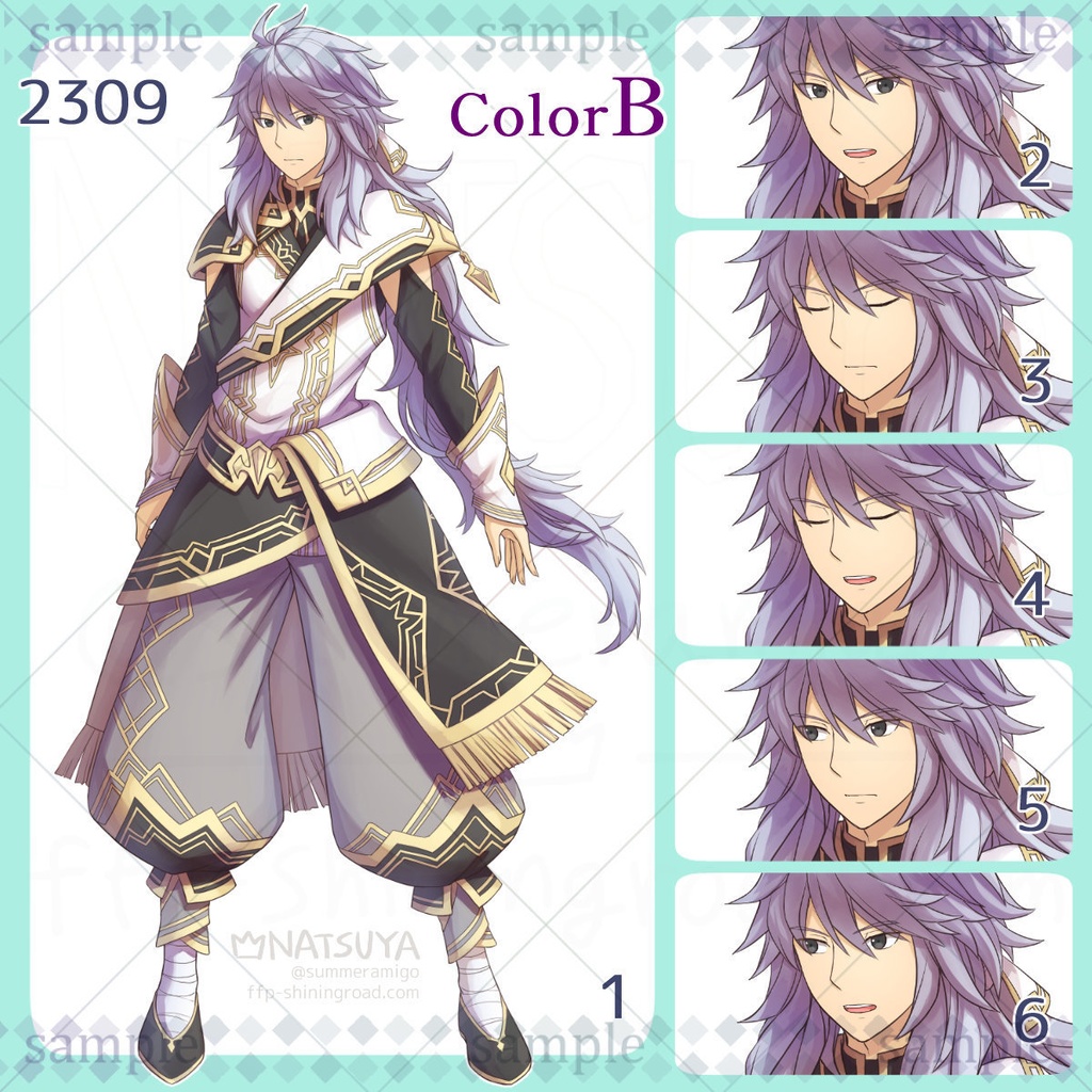 【立ち絵】2309 colorA/B【表情6種】イメージ:男性、民族衣装、戦士、武闘家