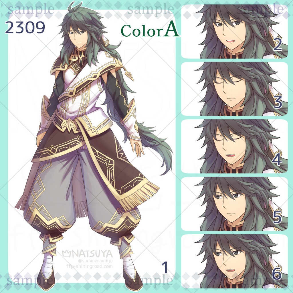 【立ち絵】2309 colorA/B【表情6種】イメージ:男性、民族衣装、戦士、武闘家