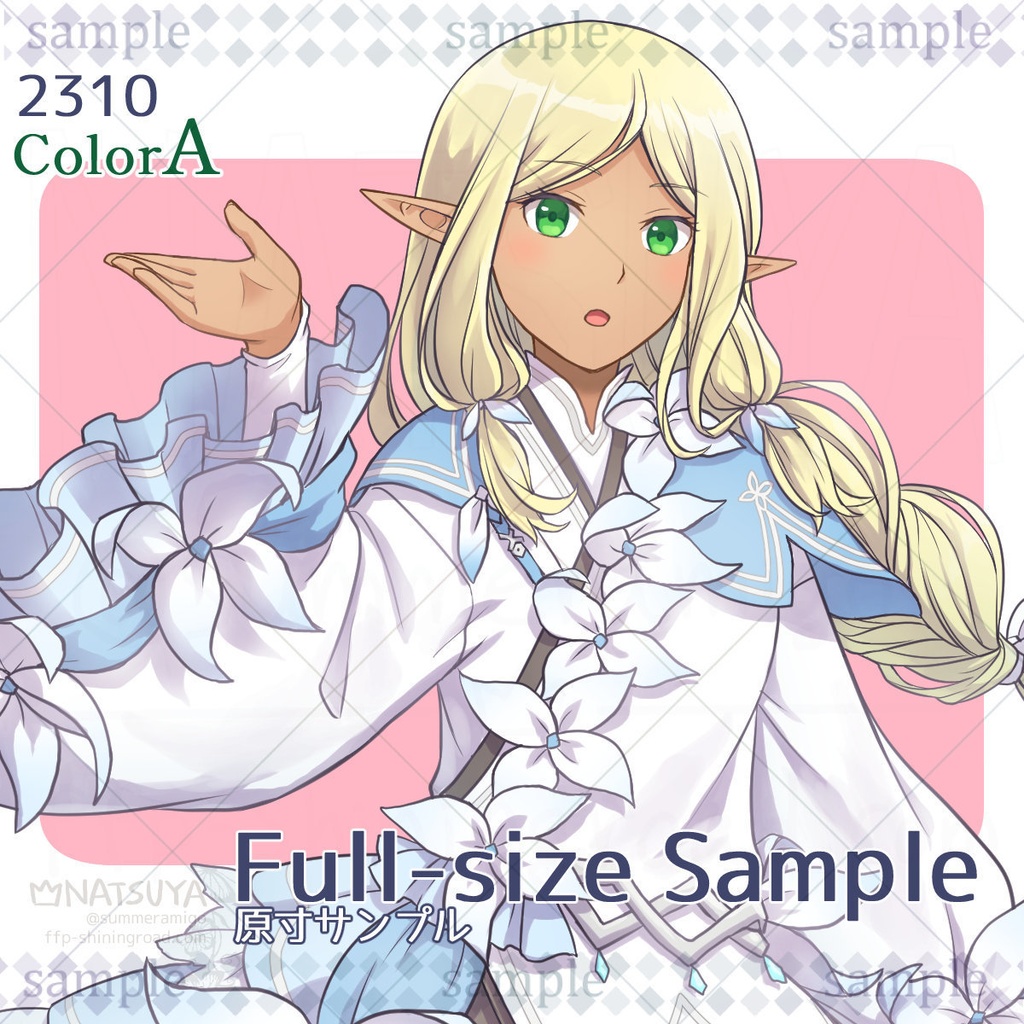 【立ち絵】2310 colorA/B【表情6種】イメージ:女性、エルフ、魔法使い、王女