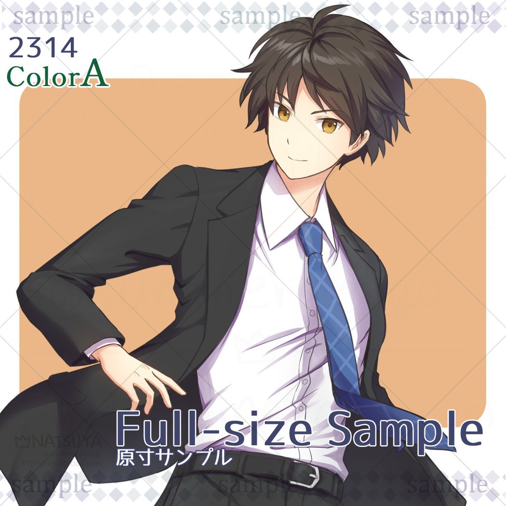 【立ち絵】2314 colorA/B【表情6種】イメージ:青年、高校生、スーツ、ブレザー