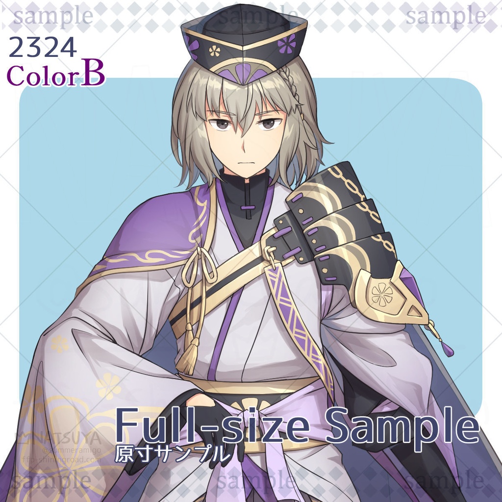 【立ち絵】2324 colorA/B【表情6種】イメージ:男性、青年、侍、剣客