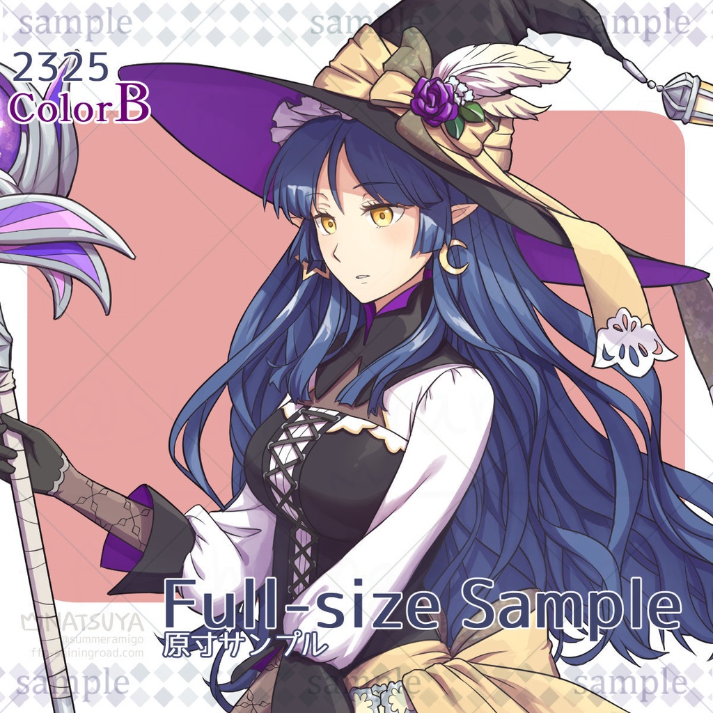 【立ち絵】2325 colorA/B【表情6種】イメージ:女性、エルフ、魔女、魔法使い