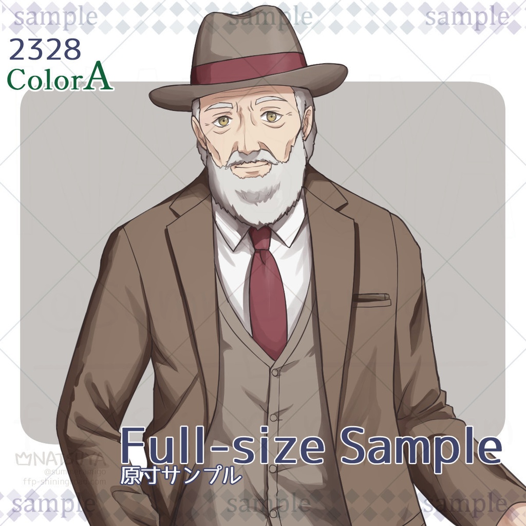 【立ち絵】2328 colorA/B【表情6種】イメージ:男性、老人、紳士、マフィア